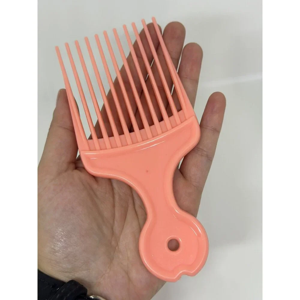 VTG Pink Plastic Hair Pick‎ Comb Afro Fluff Volume Tool All Hair Types Styling